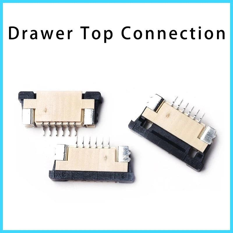 10pcs FPC FFC socket Connector 0.5mm 1mm Pitch Flat Cable Flip bottom connection 4-5-6-7-8-9-10-12-14-15-16-18-20-22-24-26 Pin Pines
