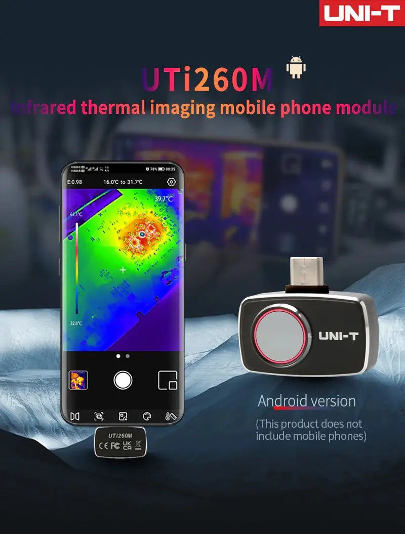 Termógrafo UNI-T UTi256M / UTi260M Infrarrojo para Android (Tipo C) - Cámara Termográfica (No iPhone)
