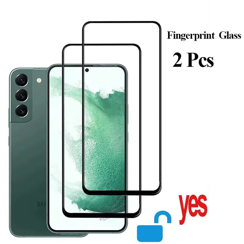 Protector Pantalla Cristal Templado para Samsung Galaxy S21FE/S22/S23/S24/S25 (Compatible Desbloqueo Huella)
