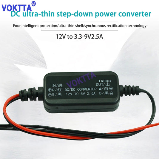 Módulo Convertidor Buck DC 12V a 3.3V/4.2V/5V/6V/7.5V/9V Step-Down No Aislado con Protección
