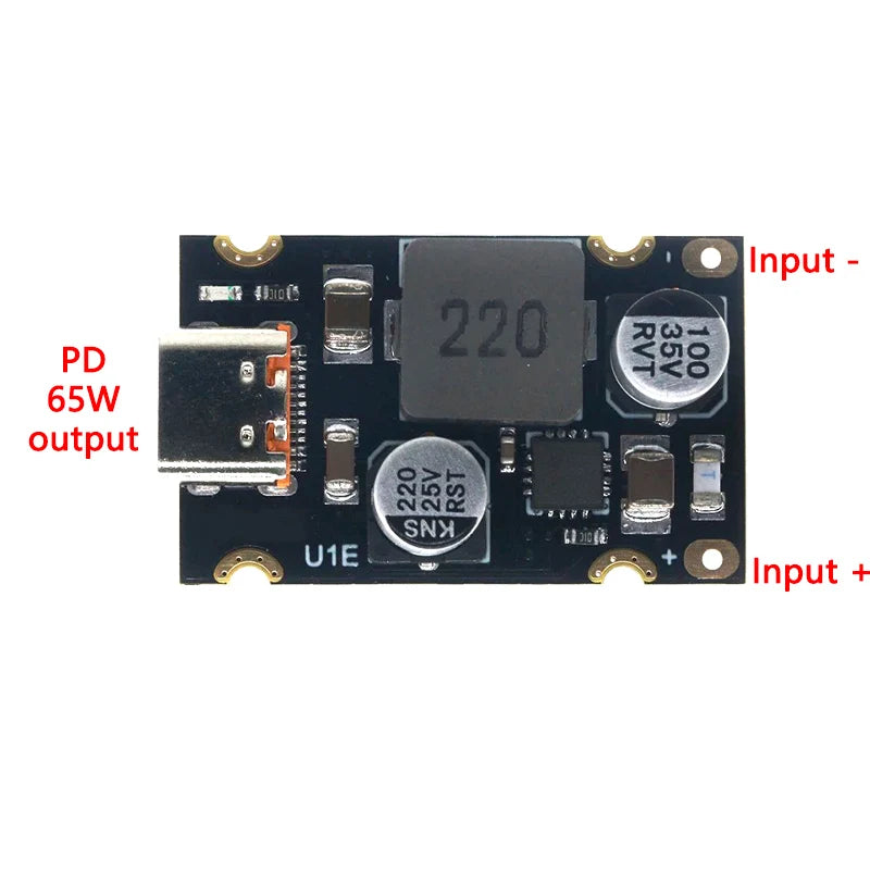 Módulo Carga Rápida PD 65W USB-C Soporta PD3.1/QC3.0/SCP/PPS 5V-20V