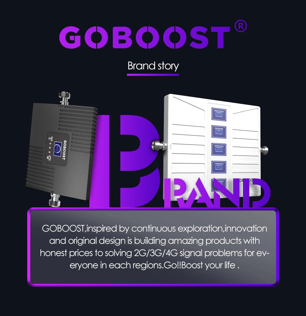 Amplificador Señal Celular 5 Bandas 2G/3G/4G LTE Repetidor 700/1700/1900/2600 MHz