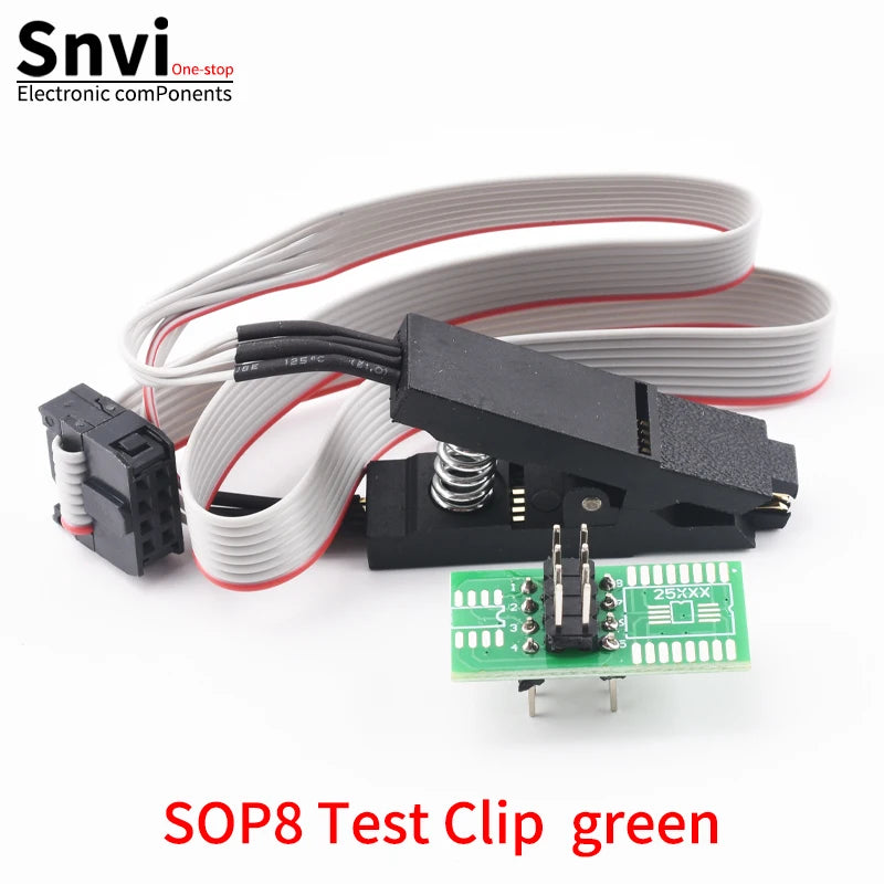 Kit Programador USB CH341A 24/25 Series EEPROM Flash BIOS + Clip Test SOIC8/SOP8