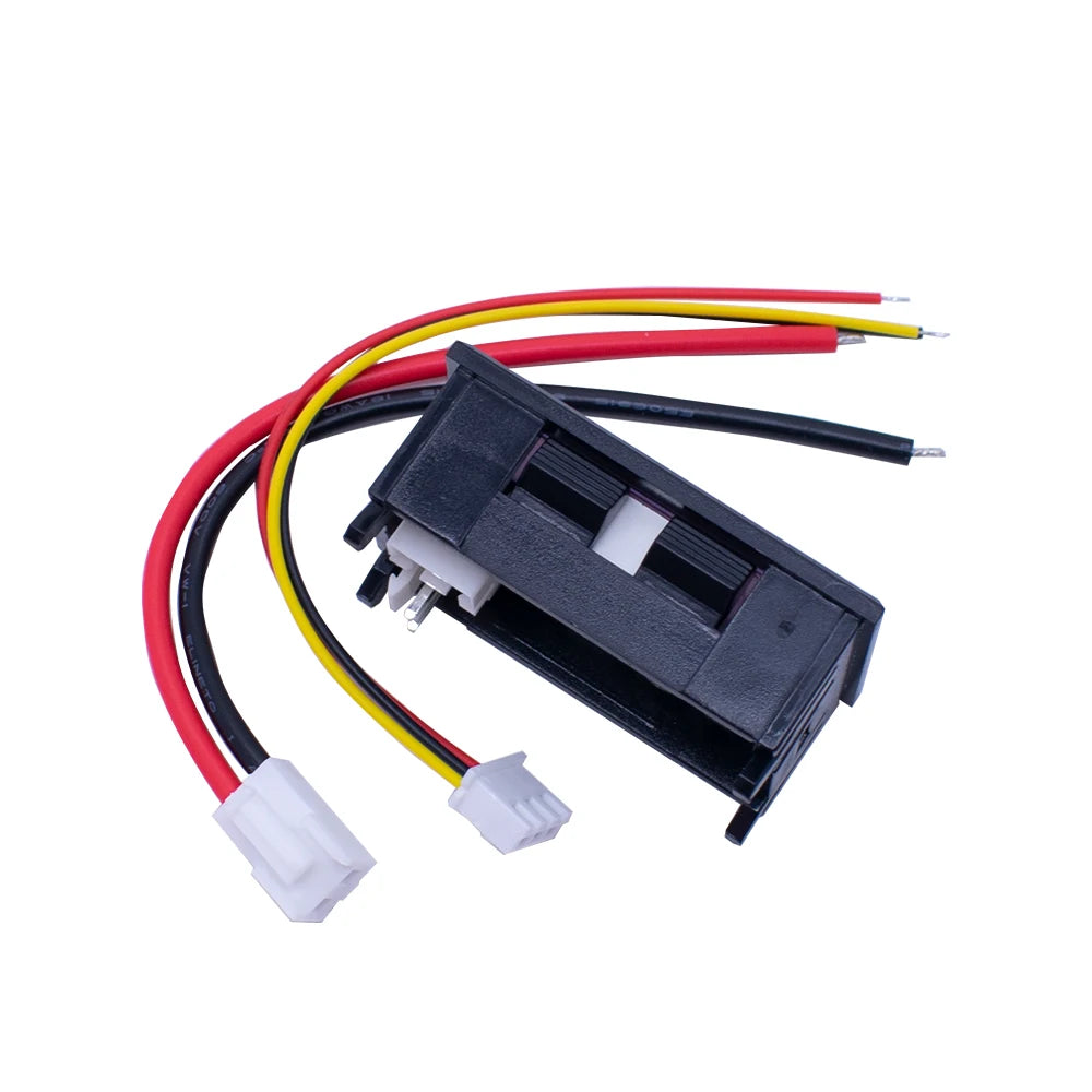 Medidor Panel Digital Voltímetro Amperímetro DC 0-100V 10A Display Dual LED Rojo/Azul 0.28"