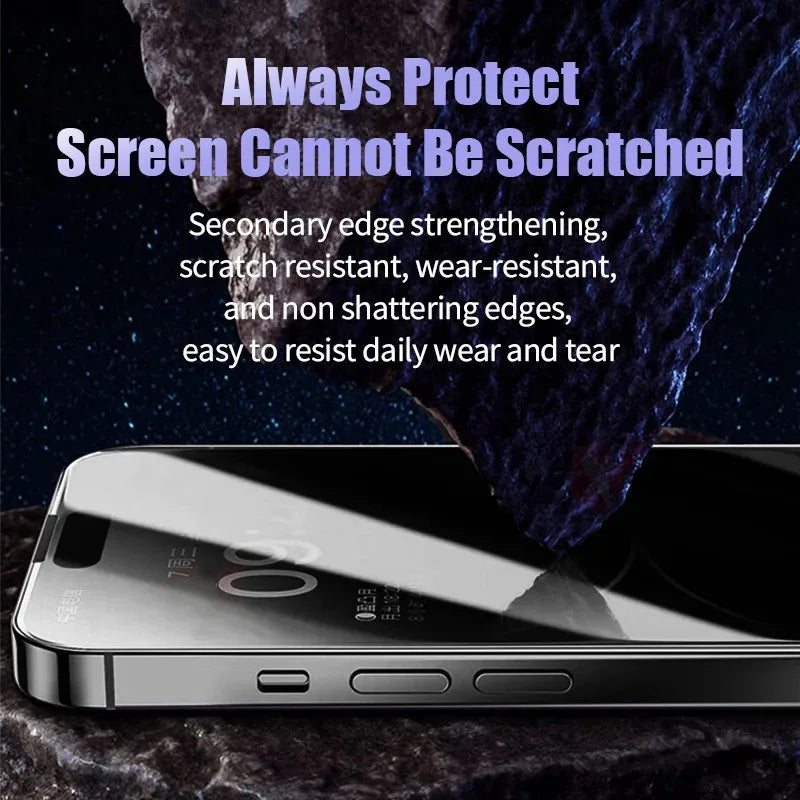 Protector Pantalla Privacidad Cerámico Mate Anti-Espía para iPhone 11-16 Pro Max/Mini/Plus/XR/XS (5 Unidades)