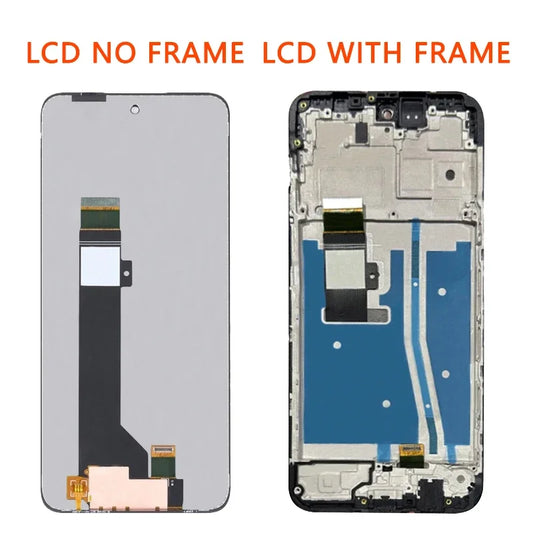 6.5" OEM LCD For Motorola Moto G13 G23 G53 G73 E13 XT2335-2 Display Touch Screen Digitizer Replacement With Frame