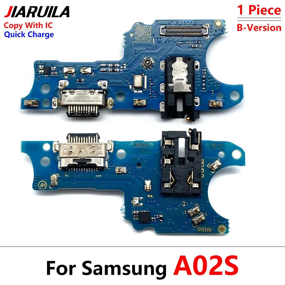 Placa Puerto Carga Micro USB con Micrófono, IC y Flex para Samsung Galaxy A02/A02S/A03S/A12/A21S/A31/A51 (1 Unidad)