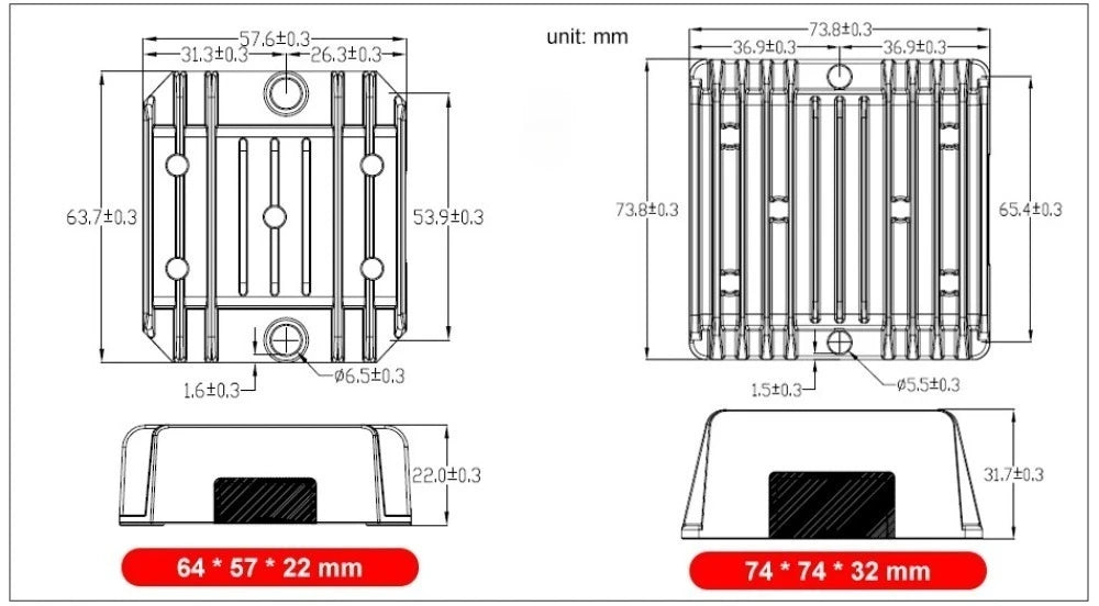 DC 12V/24V to DC 6V 10A 15A 20A 25A 40A 12 Volt to 6 Volt Step Down Converter Regulator Buck Module Power Supply for Car Toys CE