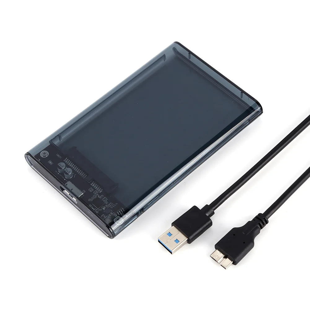 Carcasa Externa Transparente USB 3.0 / Tipo C 3.1 a SATA para Disco Duro HDD/SSD 2.5" Caja Caddy