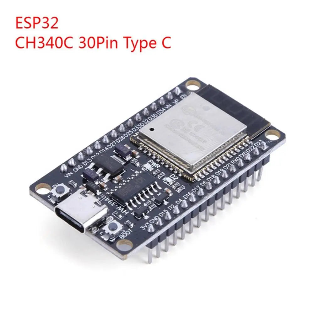Placa Desarrollo ESP32 (30 Pines, ESP32-WROOM-32S/32D) Módulo Inalámbrico WiFi Bluetooth Doble Núcleo Bajo Consumo