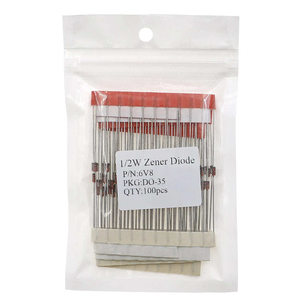 Diodo Zener (0.5W / 1/2W, 2V-39V, DO-35) - Unidad (Especificar Valor)