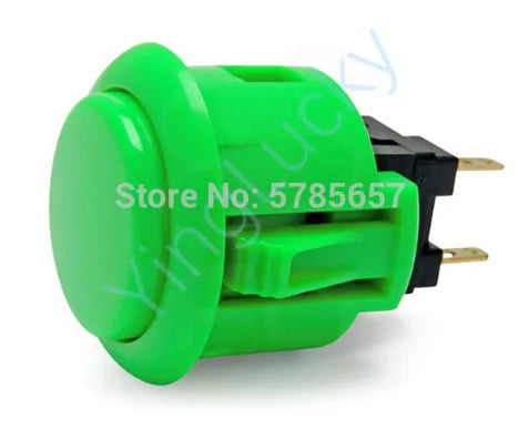 Botón Pulsador Arcade Sanwa OBSF-30 / OBSF-24 (24mm/30mm) Switch Reemplazo Nintendo/MAME/Raspberry Pi (1 Unidad)