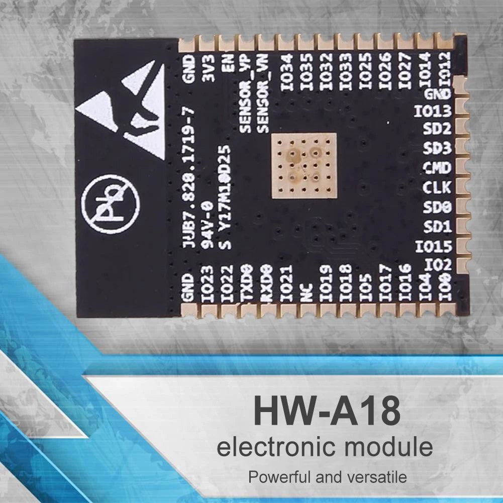 Módulo WiFi Inalámbrico ESP-WROOM-32 / ESP32 / ESP32S / ESP32U (150 Mbps, CPU Doble Núcleo, Sensor Hall)
