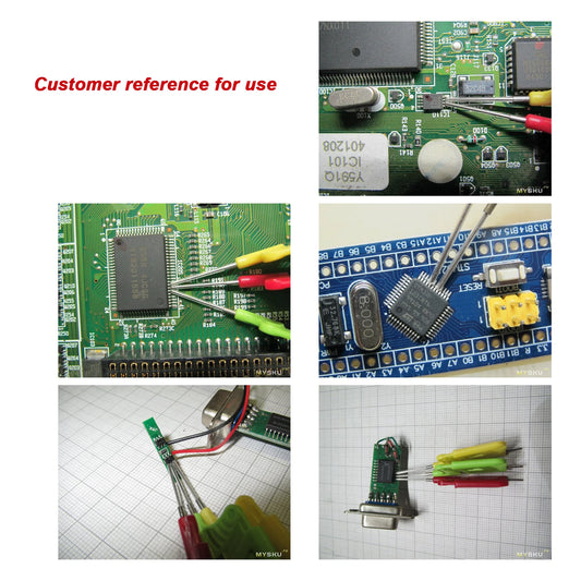 Clip (x10) para Test IC SMD (SOP/SOIC/TSOP/MSOP/SSOP) - Fixture Quemado BIOS, Adaptador Analizador Lógico