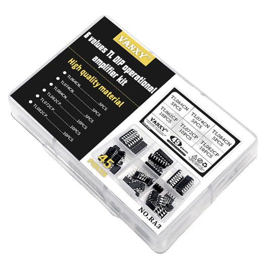 Kit 6 Valores Amplificadores Operacionales DIP (TL064CN, TL074CN, TL084CN, TL062CP, TL072CP, TL082CP)