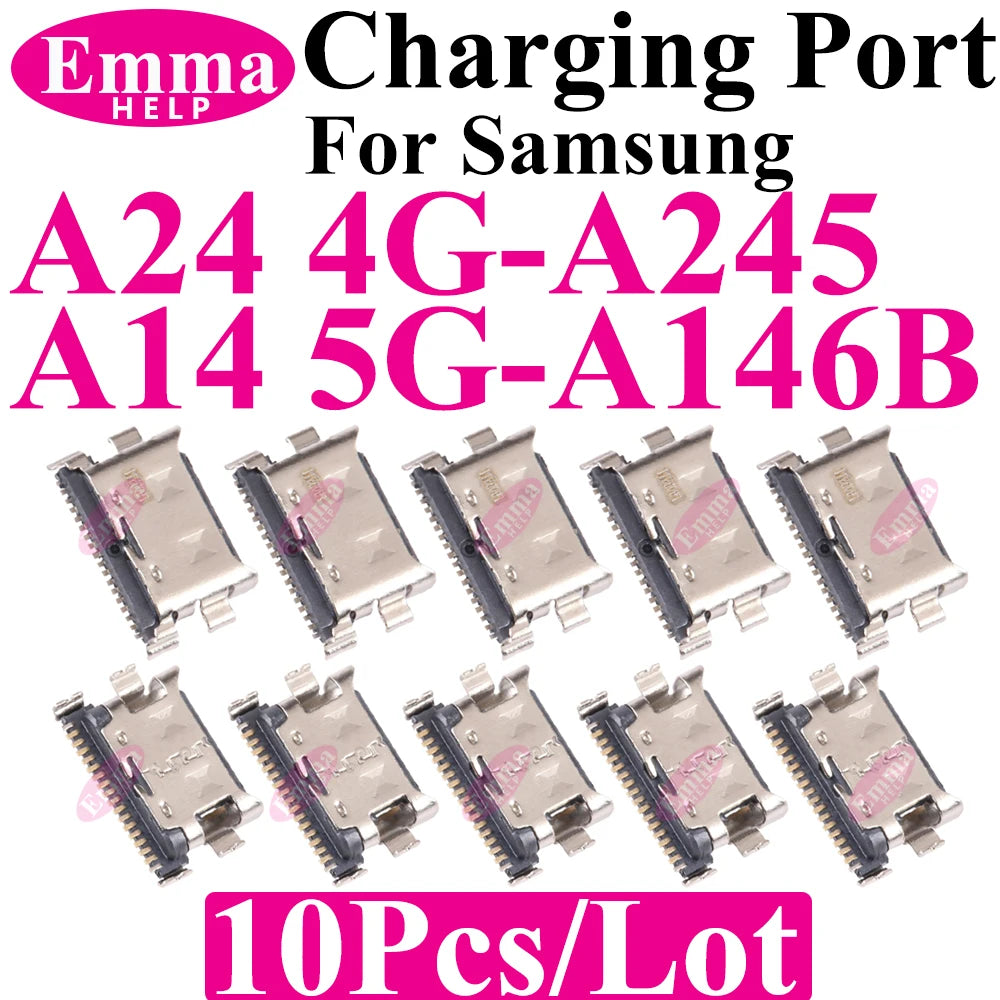 10 Uds conector de puerto de carga Original para Samsung A15 A05S A25 A35 A55 A13 A04S A14 A23 A33 A24 A34 A54 A53 Pin de cargador USB Plu