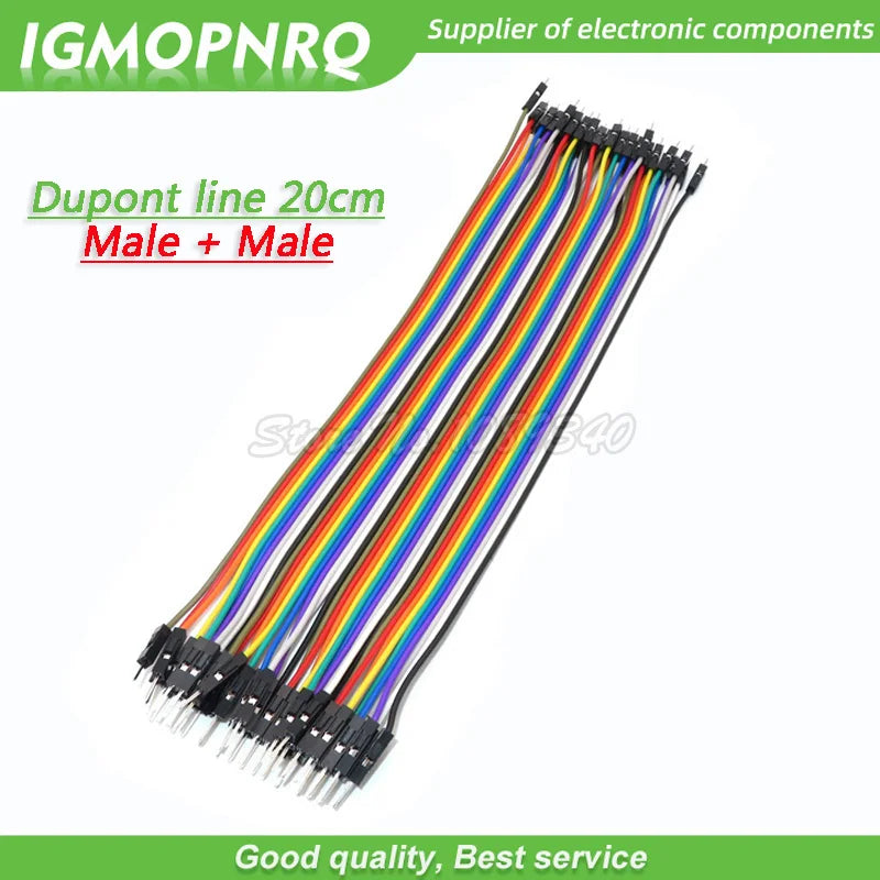Cable Jumper Dupont (40/120 Unidades, 40 Pines, 20cm) Macho-Macho / Hembra-Hembra / Macho-Hembra para Arduino DIY Kit