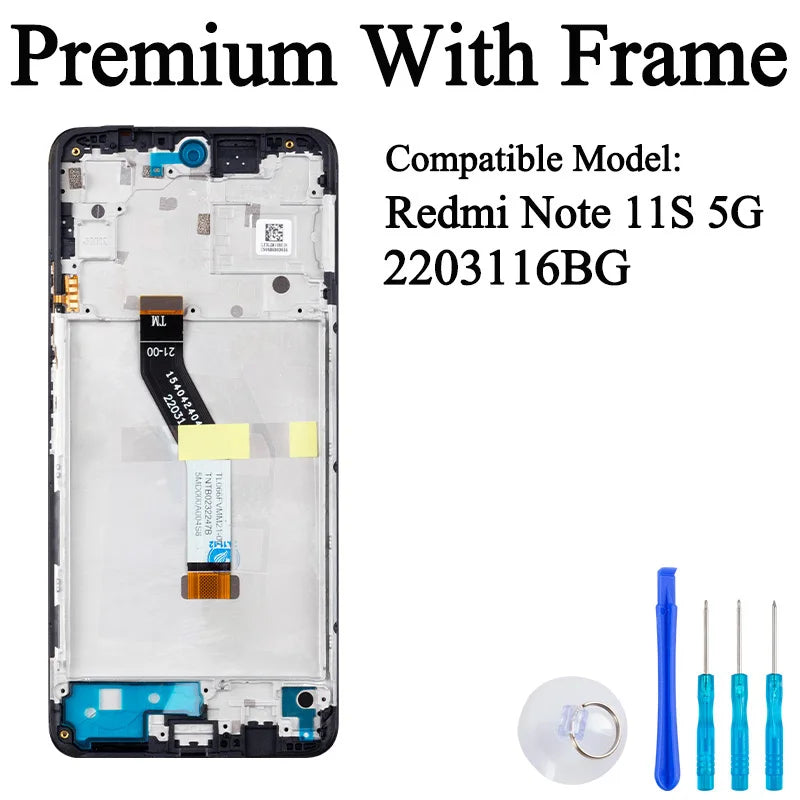 22031116BG 21091116AG Premium Lcd For Xiaomi Redmi Note 11S 5G Display Touch Screen Digitizer Panel Assembly For POCO M4 Pro 5G