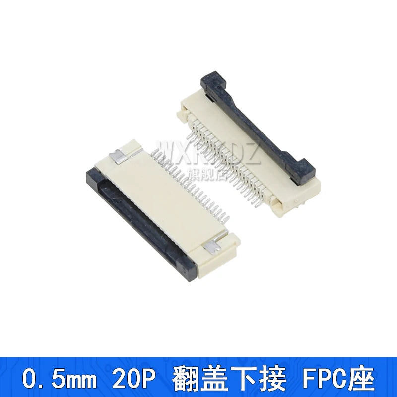 10PCS FFC FPC Connector Flat Cable Socket 0.5MM Adapter 4/5/6/7/8/9/10/12/14/16/18-40P 45/50/54/60/64Pin Down Flip Type Plug Kit