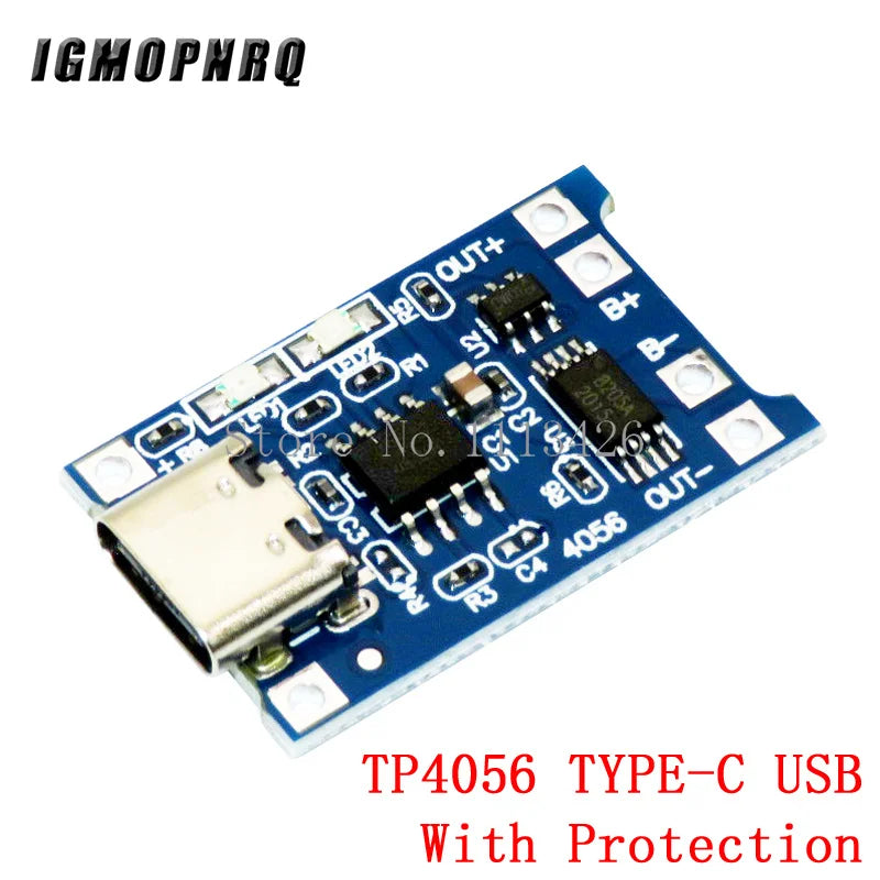 Lote 5 Pcs Módulo Cargador Batería Litio 18650 TP4056 Micro USB 5V 1A con Protección Dual