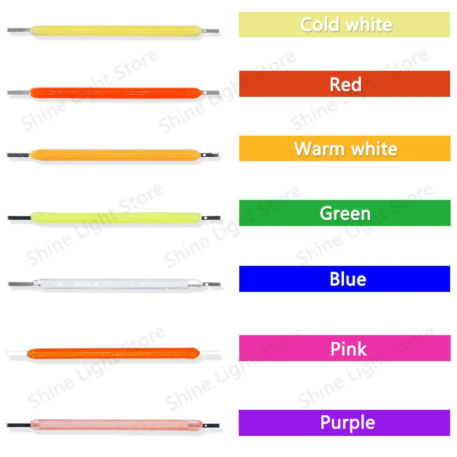 Filamento LED COB 3V 38mm para Bombilla Edison Decoración Hogar/Boda/Camping DIY (10-1200 Piezas)