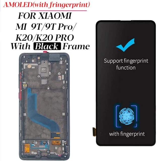 6.39'' Super Amoled Display For For Xiaomi Mi 9T Mi9T Pro LCD Display Touch Screen Digitizer Assembly For Redmi K20/K20 Pro LCD
