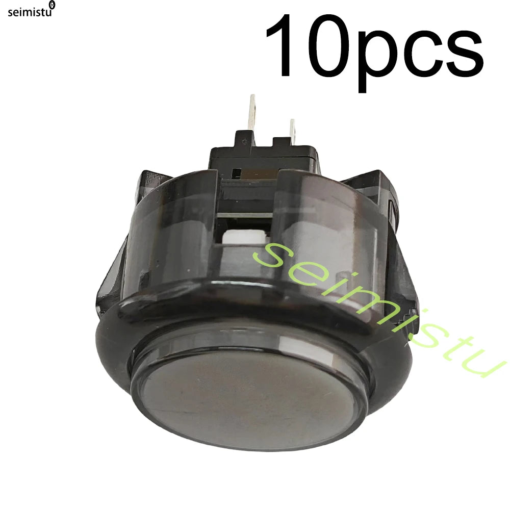 Botón Pulsador Transparente (24mm/30mm) Copia Sanwa OBS-C para Consola Videojuegos/Hitbox/Arcade PC Neo Geo (10 Unidades)