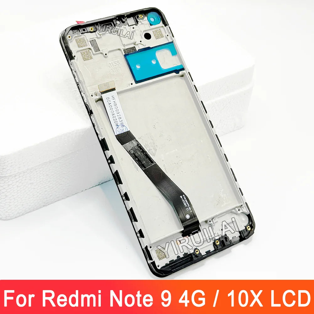 AMOLED Lcd For Xiaomi Redmi Note 9 Display Screen Replacement For Redmi 10X 4G Display M2003J15SG M2003J15SC Screen With Frame