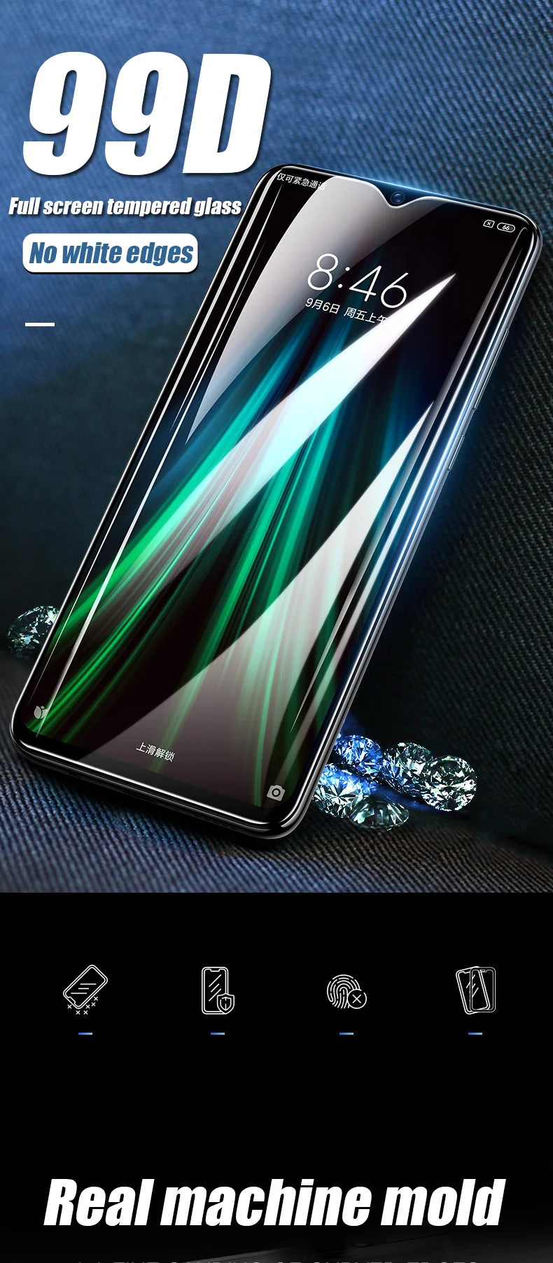 3PCS Full Tempered Glass for Xiaomi Redmi Note 7 8 9 10 Pro 8T 9T 9S 10S 11S Screen Protector For Redmi Note 11 12 13 Pro 14 5G