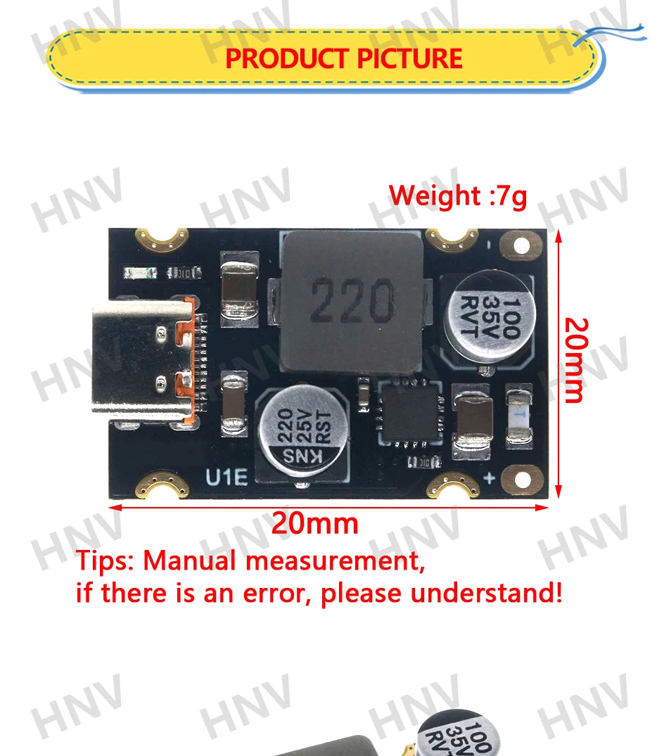 Módulo Carga Rápida PD 65W USB-C Soporta PD3.1/QC3.0/SCP/PPS 5V-20V