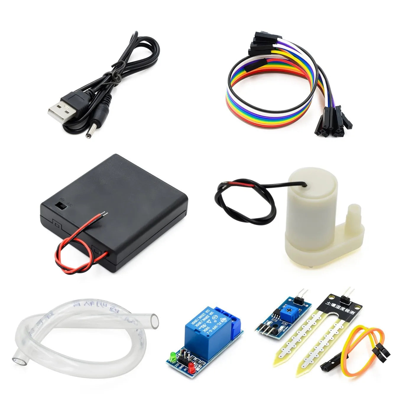 Kit DIY Módulo Riego Automático para Arduino (Detección Humedad Suelo, Bombeo Agua)