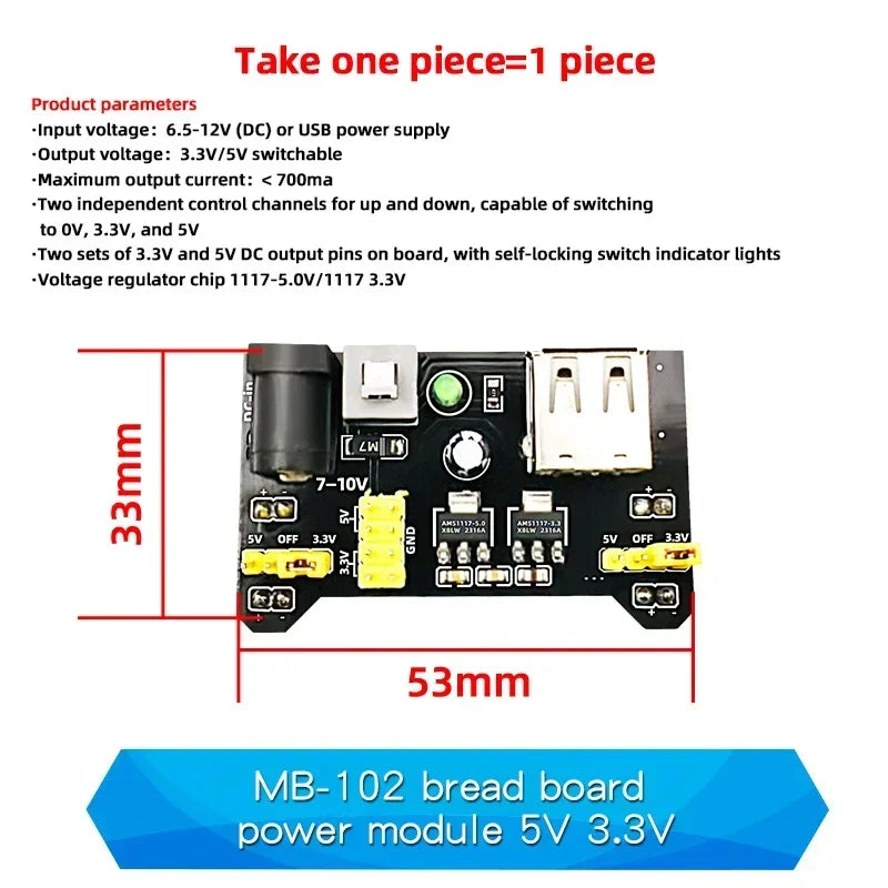 1pcs Power Module Breadboard Kit Bread Board Wire Cables Jumper Breadboard Wire Kit Electronics Breadboard Solderless