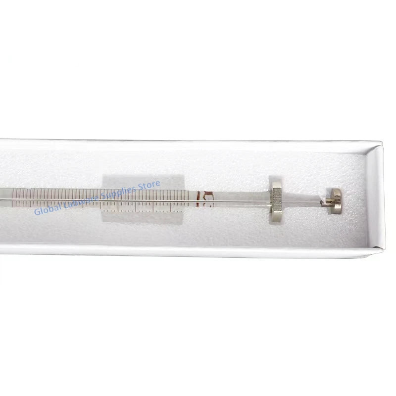 Microinyector Cromatográfico para Laboratorio (0.5uL - 1000uL) - Jeringa Microlitro Fase Líquida Cabeza Plana