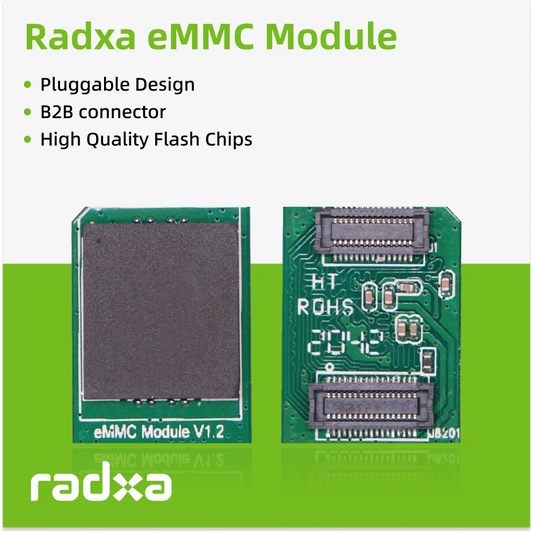 Módulo eMMC Radxa (Hasta 128GB, Conectable, Compatible con SBCs Radxa)
