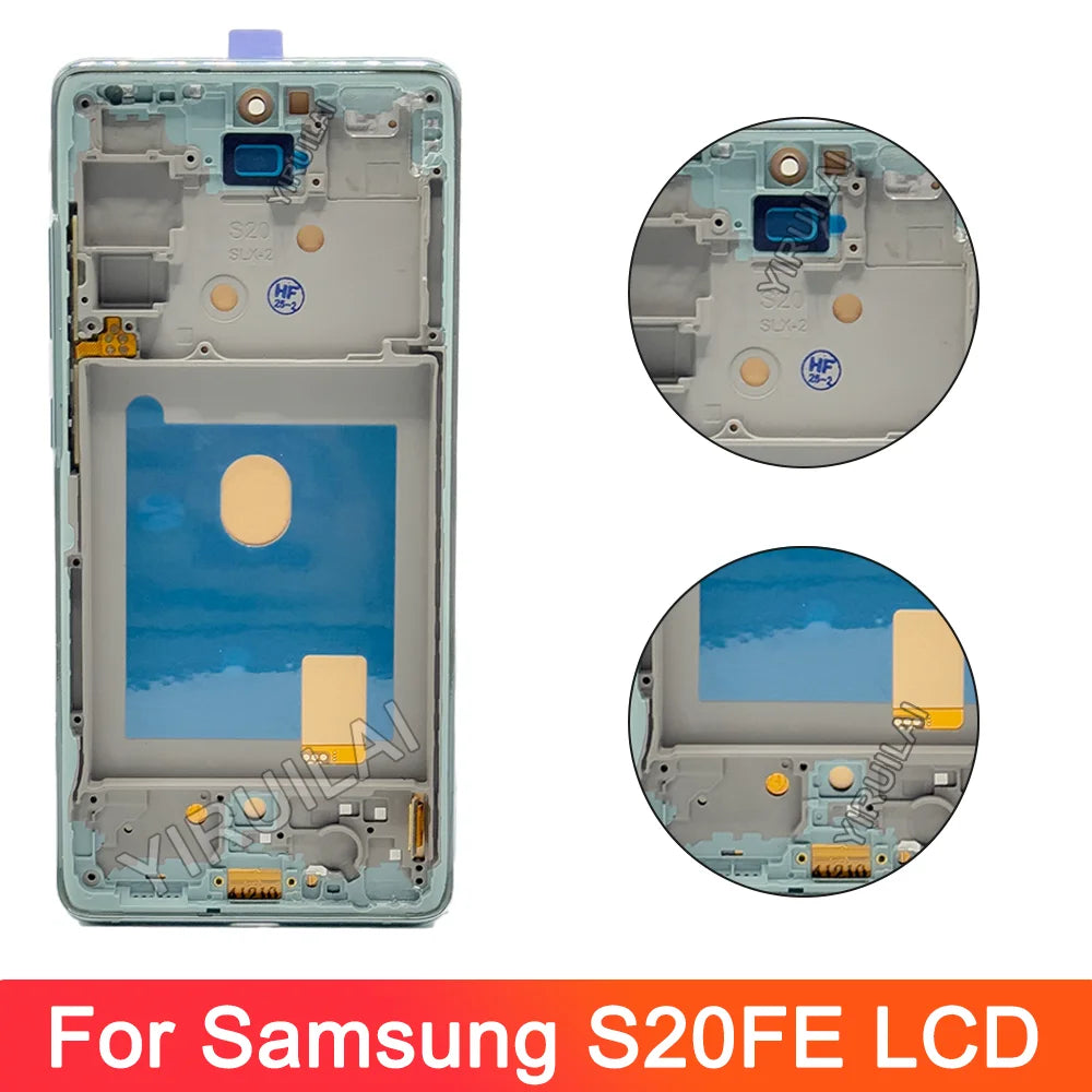 Nuevo TFT LCD para Samsung S20 FE pantalla LCD SM-G781 G7810 G781U G781B con marco de pantalla táctil reemplazo del ensamblaje del digitalizador