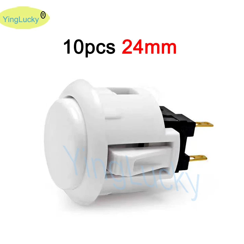 Botones Pulsadores Originales Sanwa OBSF-30 / OBSF-24 (30mm/24mm) para Arcade Box/Pandora/PS3/PS4/Raspberry Pi/MAME (10 Unidades)