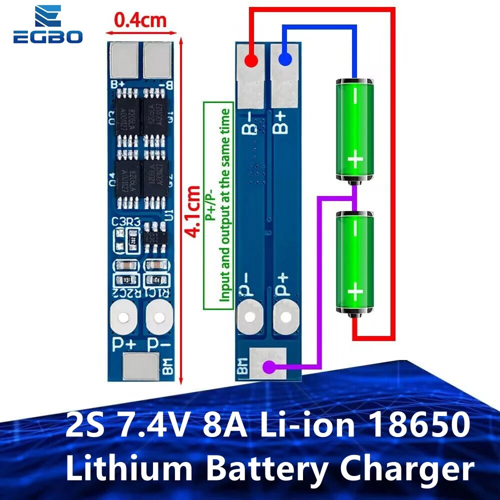 1~20PCS 2S 7.4V 8A Li-ion 18650 Lithium Battery Charger Protection Board 8.4V Overcurrent Overcharge / Overdischarge Protection