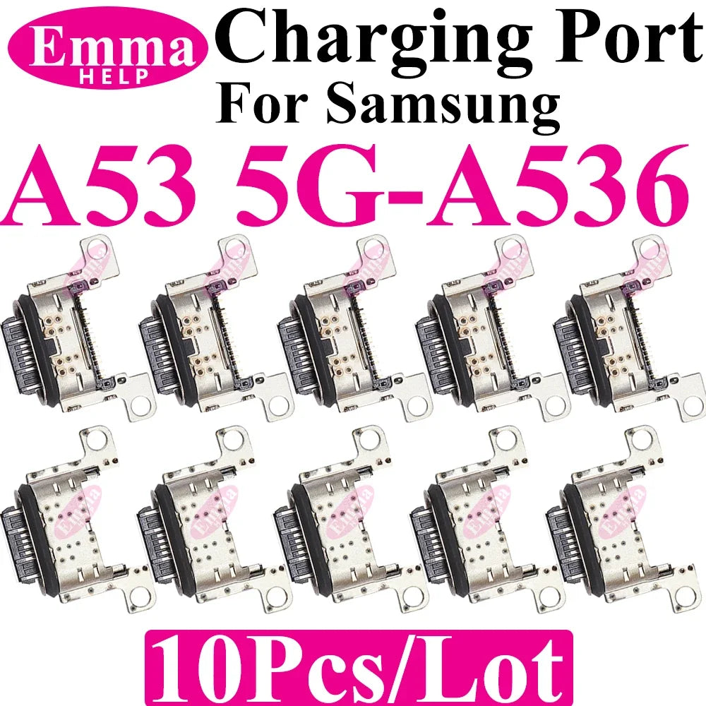 10 Uds conector de puerto de carga Original para Samsung A15 A05S A25 A35 A55 A13 A04S A14 A23 A33 A24 A34 A54 A53 Pin de cargador USB Plu