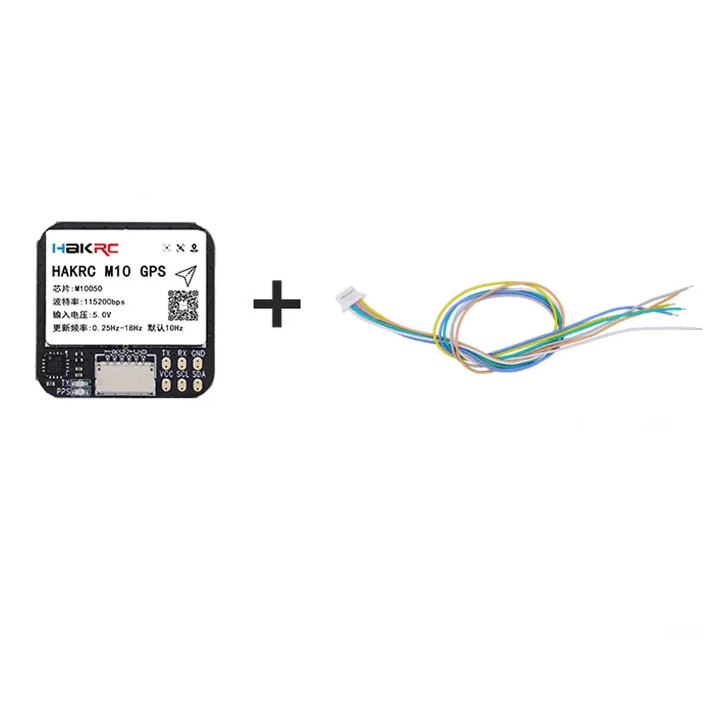 Módulo GPS HAKRC M10 (5V, 25x25mm) con Compás QMC5883 (Doble Protocolo) para Aviones RC FPV Largo Alcance