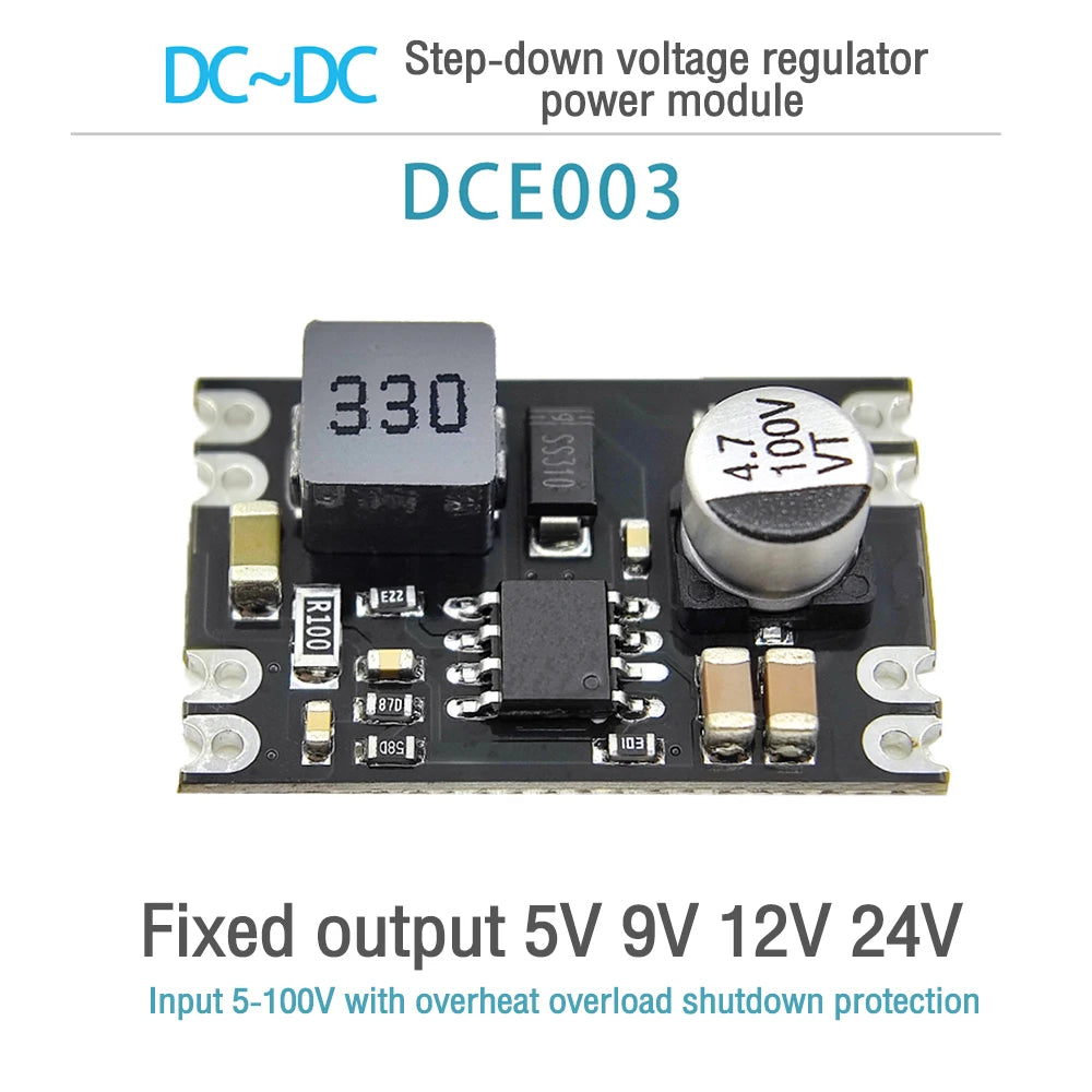 Módulo Convertidor Buck Ajustable DC 7-100V a 5V/9V/12V/24V 2A Step-Down