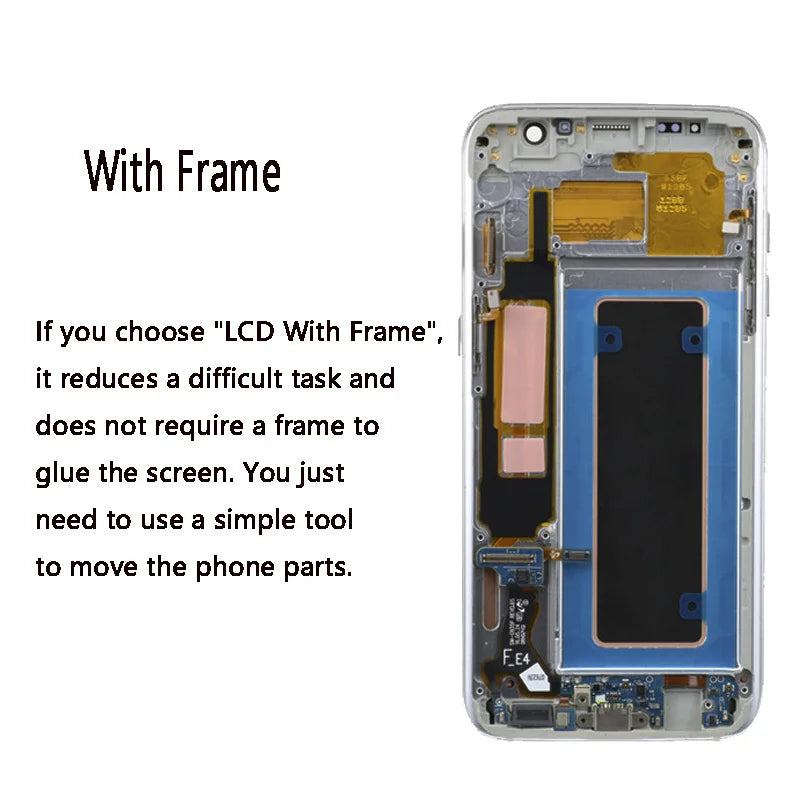 Pantalla AMOLED 5.5" con Digitalizador Táctil para Samsung Galaxy S7 Edge (G935/G935F) (Con Sombra Quemada, Probada) + Tapa Trasera