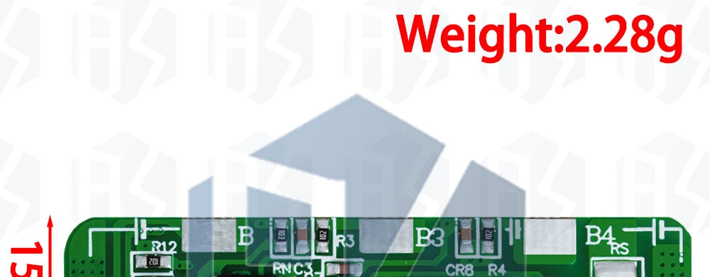 4S 20A 18650 Li-ion BMS Protection Board 4.35V Overcharge 2.5V Cutoff with 5A Continuous Discharge Cell Balancing