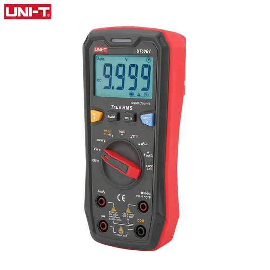 Multímetro Digital Inteligente UNI-T UT60S / UT60BT (Bluetooth) - True RMS, Tester Voltaje 1000V AC/DC, Amperímetro, Frecuencímetro