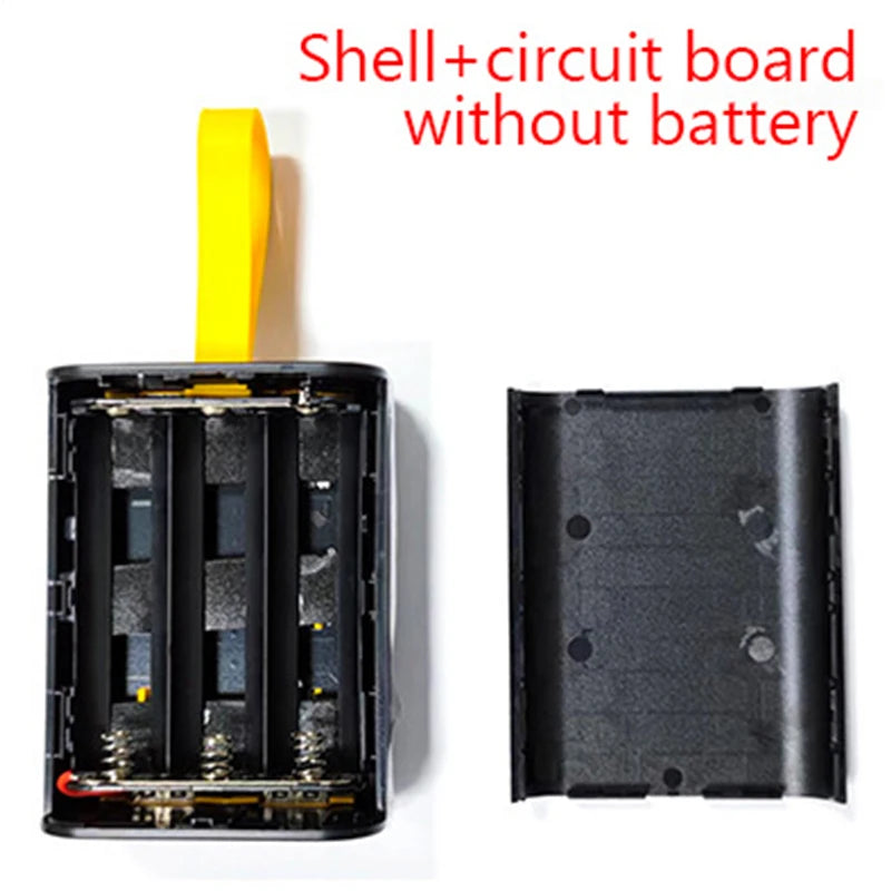 Caja Power Bank DIY (3x18650) con Luz Nocturna y Doble USB Carga para iPhone/Xiaomi (Soporte Batería 18650)