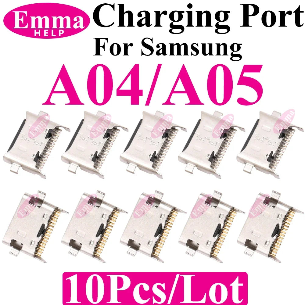 10 Uds conector de puerto de carga Original para Samsung A15 A05S A25 A35 A55 A13 A04S A14 A23 A33 A24 A34 A54 A53 Pin de cargador USB Plu