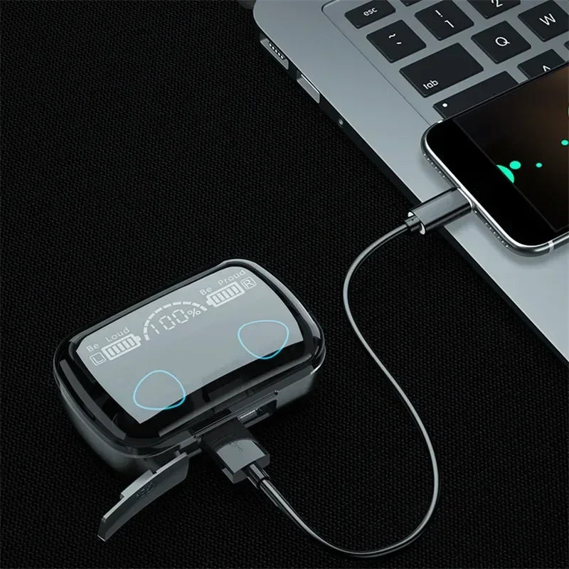 Auriculares Inalámbricos M10 TWS Bluetooth 5.0 con Caja Carga 3500mAh (Micrófono, Estéreo 9D, Deportivos, Impermeables)