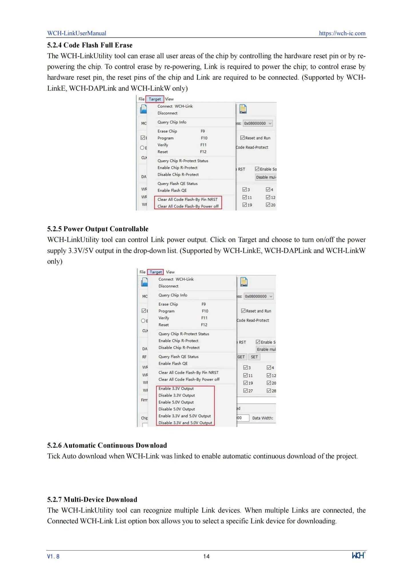 Adaptador Debugger/Descarga Online WCH LinkE (Soporta WCH RISC-V MCU / ARM SWD, USB a Serial)