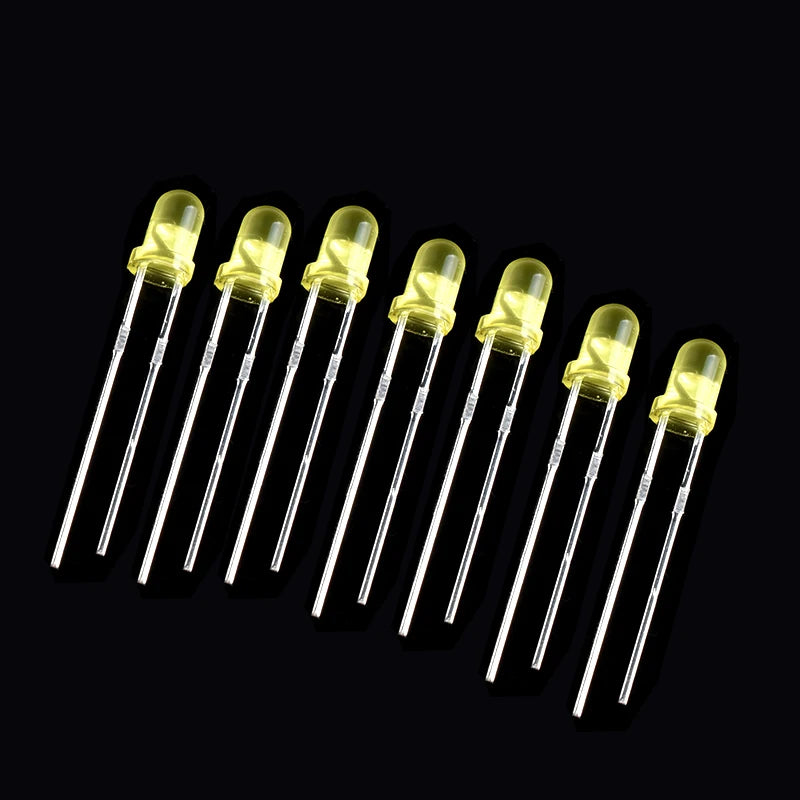 Kit Surtido Diodos LED 3mm/5mm (DIP, Rojo/Naranja/Amarillo/Verde/Azul/Blanco) Componentes Electrónicos