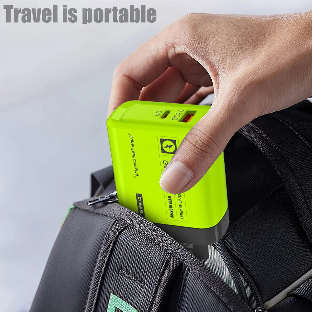 Cargador USB Doble Puerto (USB-C PD + USB-A QC 3.0) Carga Rápida para iPhone 14/15, Samsung, Xiaomi, Huawei