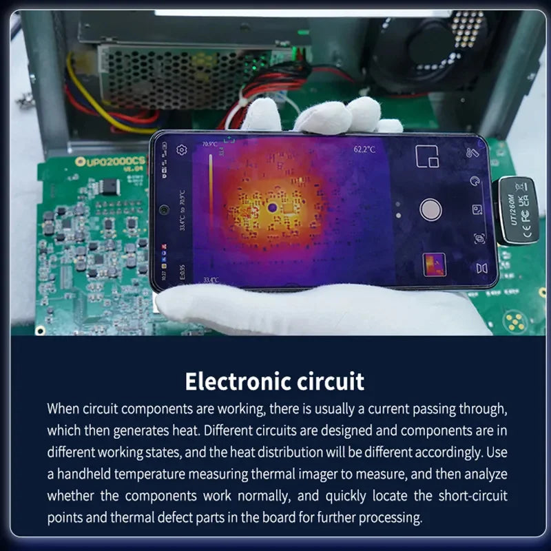 Termógrafo UNI-T UTi260M para Smartphone (Tipo C) - Cámara Térmica Infrarroja Tuberías/Circuitos PCB (No iPhone)